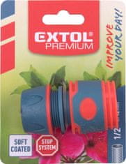 Extol Premium Rýchlospojka na hadicu plastová, 1/2'', STOP ventil, EXTOL PREMIUM