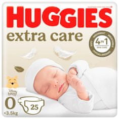 HUGGIES Plienky jednorazové Extra Care 0 (do 4 kg) 25 ks