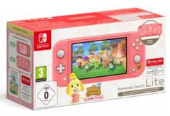 Nintendo Switch Lite Coral+ACNH bundle+NSO 12M