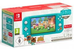 Nintendo Switch Lite Turquoise+ACNH bundle+NSO 12M