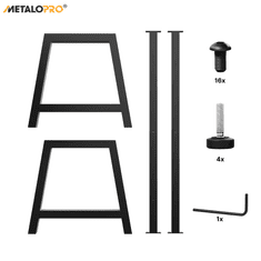 MetaloPro Ksora Extreme – Stolové Kovové Nohy v Tvare A, Práškový Náter, Robustný Industriálny Dizajn, Pre Jedálenské a Pracovné Stoly - 140x80x72cm