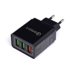 Kraft&Dele Sieťová nabíjačka QUICK CHARGE 3.0, 3xUSB KD1236