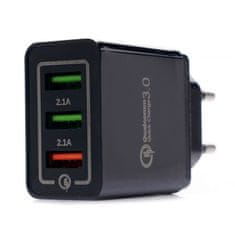 Kraft&Dele Sieťová nabíjačka QUICK CHARGE 3.0, 3xUSB KD1236