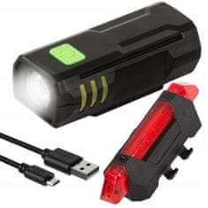 Verk  08355 Sada LED osvetlenia na bicykel, USB 2 ks