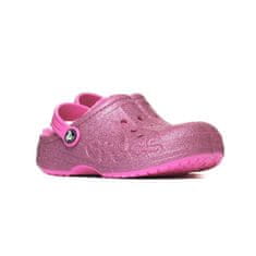 Crocs Dreváky ružová 33 EU Baya Lined Glitter Clog K