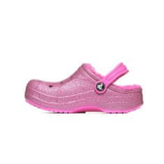 Crocs Dreváky ružová 33 EU Baya Lined Glitter Clog K