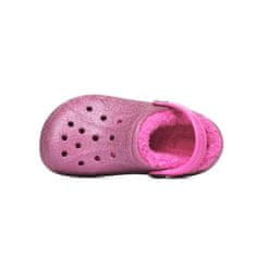 Crocs Dreváky ružová 33 EU Baya Lined Glitter Clog K