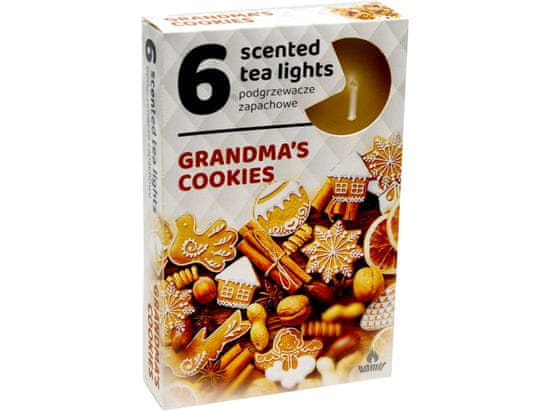 Čajové 6ks Grandmas cookies vonné sviečky