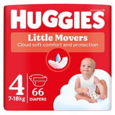 Huggies HUGGIES Plienky jednorazové Little Movers 4 (7-18 kg) 66 ks