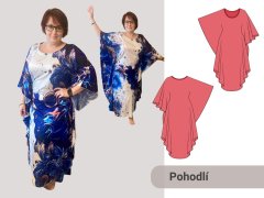 Šijeme hravě Strih kaftan, dámske šaty 170 cm