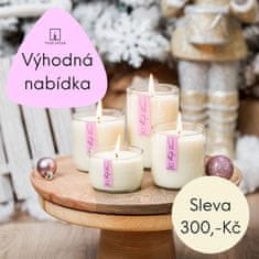 Decor By Glassor Tvoje Svíčka Adventní sada vonných svíček - KOUZLO VÁNOC (růžová)