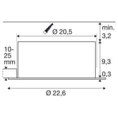 SLV BIG WHITE (SLV) DOWNLIGHT C 200 8/16/24W 930 IP54 1008623