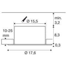 SLV BIG WHITE (SLV) DOWNLIGHT C 150 8/14/20W 940 IP54 1008622