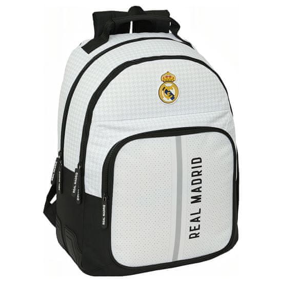 Fan-shop Batoh Real Madrid FC, čierno-biely, tri vrecká