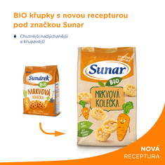 Sunar BIO Chrumky Mrkvové kolieska 45 g