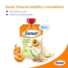 Sunar Kapsička Ovocná kašička hruška marhuľa ovsené vločky 120 g