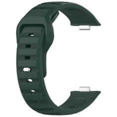 BStrap Silicone remienok na Huawei Watch Fit 3, dark green