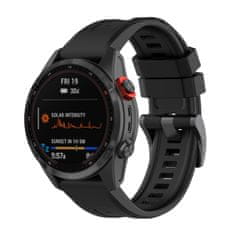 BStrap Silicone Carson remienok na Garmin Fenix 5s / 5s Plus / 6s / 6s Pro / 7s / 8 43mm, black