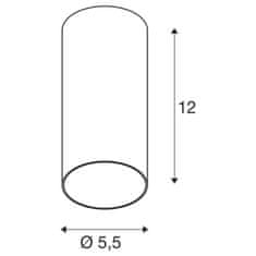 SLV BIG WHITE (SLV) KAMI povrchové stropné svietidlo, okrúhle, 1x max. 10W, GU10, matná čierna / zlatá 1007711