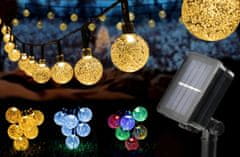 CoolCeny Dekoratívna vonkajšia solárna reťaz so 40 LED – Lights Balls - Multicolor