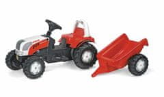 Rolly Toys Šliapací traktor Rolly Kid Steyer s vlečkou-červený