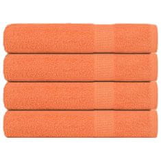 shumee vidaXL Uteráky 4 ks oranžové 100x200 cm 360 g/m2 100 % bavlna