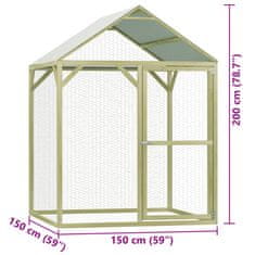 Petromila vidaXL Kurín 1,5x1,5x2 m, impregnovaná borovica