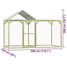 Vidaxl Kurín 3x1,5x2 m, impregnovaná borovica