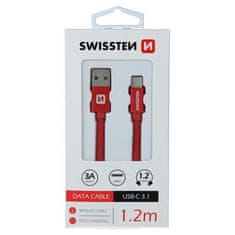 SWISSTEN USB/USB-C 1.2m, červený