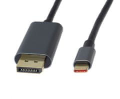 PremiumCord kábel USB-C na DisplayPort DP1.4 8K @ 60Hz a 4k @ 120Hz 2m