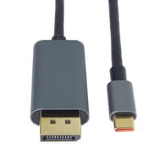 PremiumCord kábel USB-C na DisplayPort DP1.4 8K @ 60Hz a 4k @ 120Hz 2m