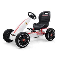 MILLY MALLY Detská šliapací motokára Go-kart Abarth biela