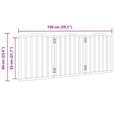 Vidaxl Brána pre psa skladacia 3 panely 150 cm topoľové drevo