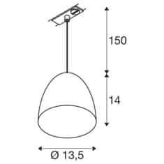 SLV BIG WHITE (SLV) PARA CONE 14 závesné svietidlo 1fázový systém, GU10, biela/zlatá 1008059