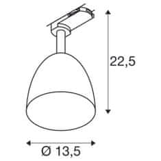 SLV BIG WHITE (SLV) PARA CONE 14 svietidlo 3-fázový systém, GU10, čierna/zlatá 1008055