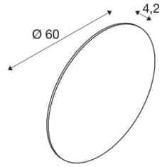 SLV BIG WHITE (SLV) MANA 60 tienidlo okrúhle, v: 4,2 cm, biele 1008204