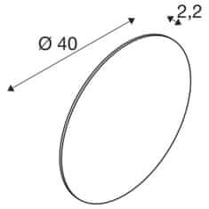 SLV BIG WHITE (SLV) MANA 40 tienidlo okrúhle, V: 2,2 cm, biele 1008203