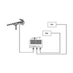 Cabletech Zosilňovač signálu antény Cabletrech 20dB ANT0196 biely