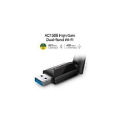 TP-LINK AC1300 TL-ARCHER T3U PLUS Dvojpásmový bezdrôtový USB adaptér, čierny KOM1111