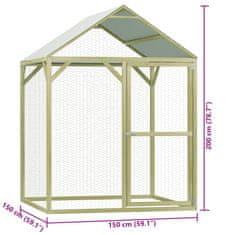 Petromila vidaXL Kurín 1,5x1,5x2 m, oceľ