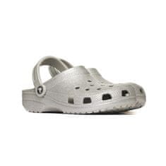 Crocs Dreváky strieborná 33 EU Classic Glitter Clog