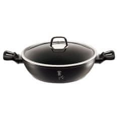 Berlingerhaus Panvica WOK s pokrievkou a mramorovým povrchom 30 cm Black Silver Collection BH-7113