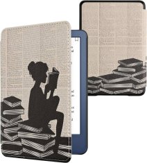 KW Puzdro KW Mobile - Girl And Books - KW5998913 - pre Amazon Kindle 2022 - viacfarebné