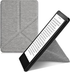 KW Puzdro KW Mobile - Origami Textil Light Grey - KW5776525 - pre Amazon Kindle Paperwhite 5 (2021) - svetlo šedé