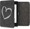 Puzdro KW Mobile Felt Brushed Heart - KW4848910 - pre Amazon Kindle Paperwhite 4 (2018) - čierne