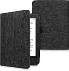 KW Puzdro KW Mobile - Fabric Flip - KW5971819 - pre Amazon Kindle Paperwhite 4 (2018) - tmavo šedé