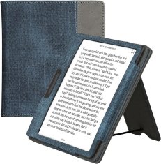 KW Púzdro KW Mobile Double Leather - KW6118917 - pre Onyx Boox Leaf 2 - farba čierna, denim