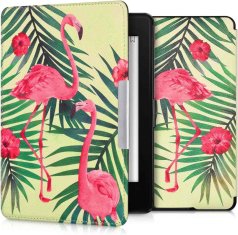 KW Puzdro KW Mobile - Flamingos & Palm Trees - KW2582427 - pre Amazon Kindle Paperwhite 1/2/3 - svetlo zelené