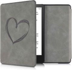 KW Puzdro KW Mobile - Brushed Heart - KW5625703 - pre Amazon Kindle Paperwhite 5 (2021) - šedé