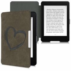 KW Mobile Puzdro KW Mobile Felt Brushed Heart - KW5492402 - pre Amazon Kindle Paperwhite 4 (2018) - hnedé